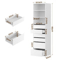 Artiss 2x Chest of 6 Drawers Tallboy Cabinet Adjustable Shelf White