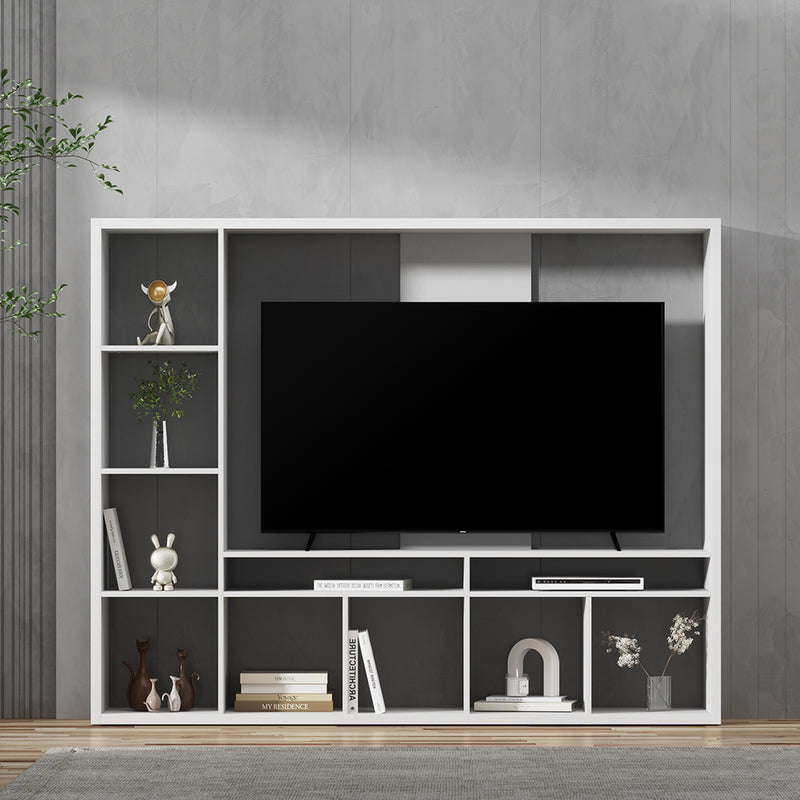 Artiss TV Stand 183cm White Entertainment Center Open Shelves