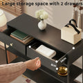 Artiss Console Table 3-Tier Black Storage Display