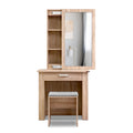 Artiss Dressing Table Stool Sliding Mirror Oak Demi