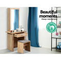 Artiss Dressing Table Stool Sliding Mirror Oak Demi