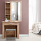 Artiss Dressing Table Stool Sliding Mirror Oak Demi