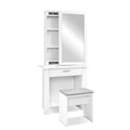 Artiss Dressing Table Stool Set Sliding Mirror White