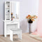 Artiss Dressing Table Stool Set Sliding Mirror White