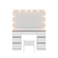 Artiss Dressing Table Vanity Desk with Stool 12 LED Bulbs White
