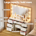 Artiss Dressing Table Vanity Desk with Stool 12 LED Bulbs White