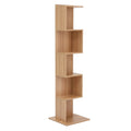 Artiss 5 Tiers Bookshelf S-shaped Bookcase Oak