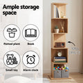 Artiss 5 Tiers Bookshelf S-shaped Bookcase Oak