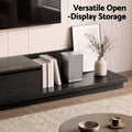 Artiss Extendable TV Unit 200CM 3 Storage Drawers Dark Walnut & Black