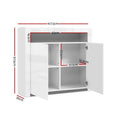 Artiss ARNO White Buffet Sideboard LED Cabinet