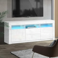 Artiss TV Cabinet 160cm White LED Entertainment Unit