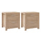 Artiss Bedside Table 2 Drawers Pine 2x MAXI