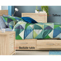Artiss Bedside Table 2 Drawers Pine 2x MAXI