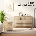 Artiss 7 Chest of Drawers Pine Wood Storage MAXI
