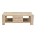 Artiss Coffee Table 1 Drawer Oak Wood
