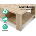 Artiss Coffee Table 1 Drawer Oak Wood