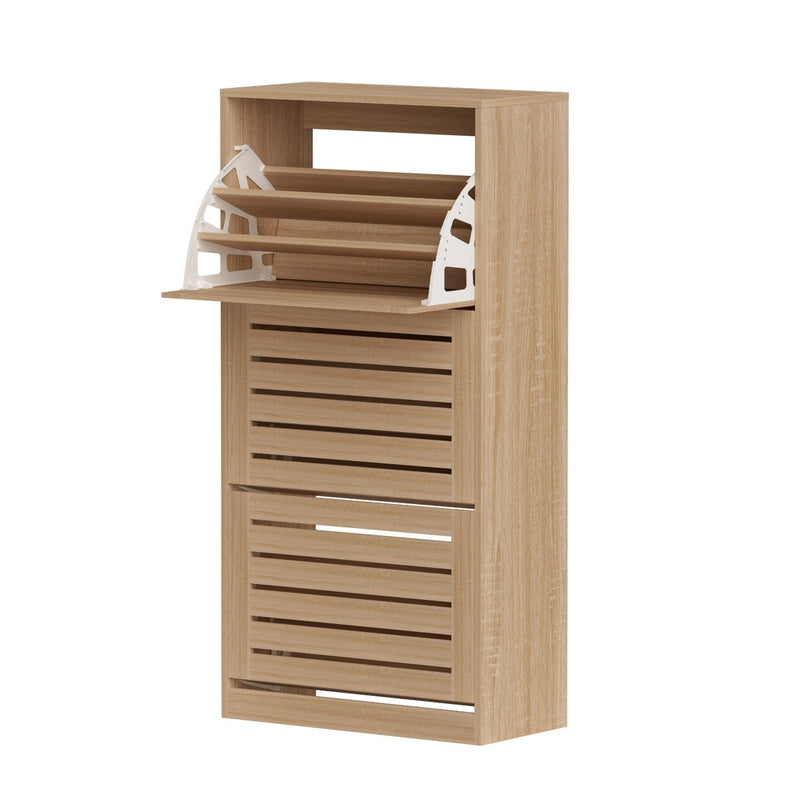 Artiss Shoe Cabinet Storage 45 Pairs Pine Drawer Organiser