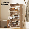 Artiss Shoe Cabinet Storage 45 Pairs Pine Drawer Organiser