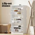 Artiss Shoe Cabinet 45 Pairs Storage Drawer White