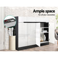 Artiss Shoe Rack Cabinet 120cm White with Drawer Storage