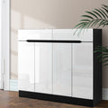 Artiss Shoe Rack Cabinet 120cm White with Drawer Storage