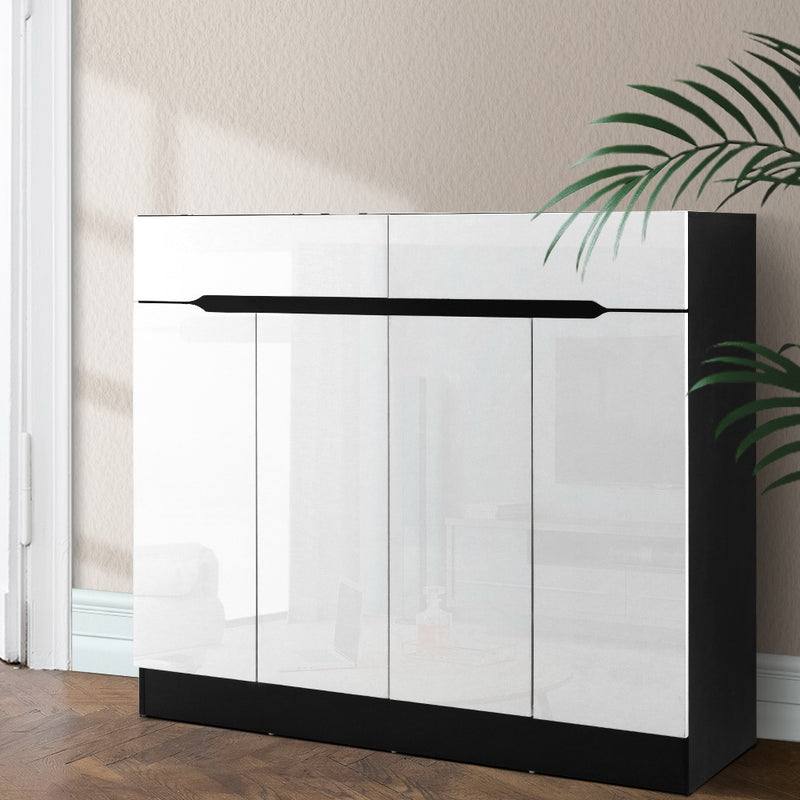 Artiss Shoe Rack Cabinet 120cm White with Drawer Storage