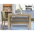 Artiss Dining Table Rectangular 120CM 4 Seater Oak