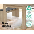 Artiss Dining Table Rectangular 120CM 4 Seater Oak