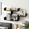 Artiss Floating Wall Shelf 3 Tier Black Storage