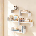 Artiss Floating Wall Shelves Set of 5 Mounted U-Shape Display Ledge, White