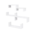 Artiss Floating Wall Shelves Set of 5 Mounted U-Shape Display Ledge, White