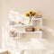 Artiss Set of 2 Floating Shelves Wall Mounted S-Shape Display Ledge, White