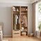 Artiss 2X Wardrobe Clothes Closet Storage Organiser Shelf Drawers Pine
