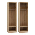 Artiss 2X Wardrobe Clothes Closet Storage Organiser Shelf Pine