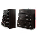 Artiss 6 Chest of Drawers Walnut ANDES