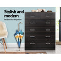 Artiss 6 Chest of Drawers Walnut ANDES