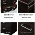 Artiss 6 Chest of Drawers Walnut ANDES