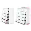 Artiss 6 Drawer Chest White Andes Bedroom Storage