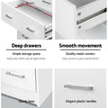 Artiss 6 Drawer Chest White Andes Bedroom Storage