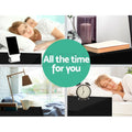 Artiss Bedside Table 2 Drawers Lift-up Storage Black