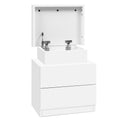Artiss Bedside Table 2 Drawer Lift-up Storage White