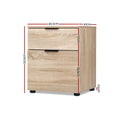 Artiss 2 Drawer Filing Cabinet Office Storage Organiser