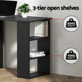 Artiss Computer Desk 120CM Black Drawer Shelf Cabinet