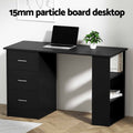 Artiss Computer Desk 120CM Black Drawer Shelf Cabinet
