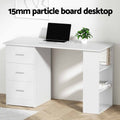 Artiss Computer Desk 120cm White with Drawer Shelf Cabinet