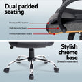 Artiss Computer Desk 120cm Executive Office Chair Set Black