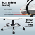 Artiss Computer Desk 120cm Office Chair Set PU Leather White