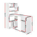 Artiss Computer Desk Bookshelf Cabinet 120cm White Drawers