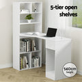 Artiss Computer Desk Bookshelf Cabinet 120cm White Drawers