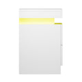 Artiss Bedside Table LED 2 Drawers White Lift Storage